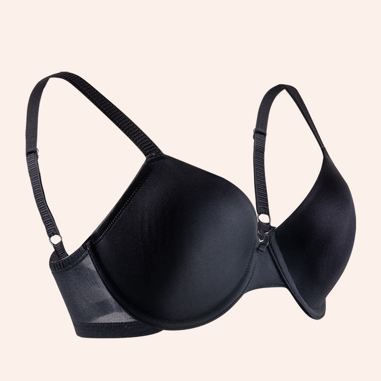 Charming Lansheng foreign trade brand large size bra smooth thin Cup European and American underwear wholesale large chest small steel ring bra