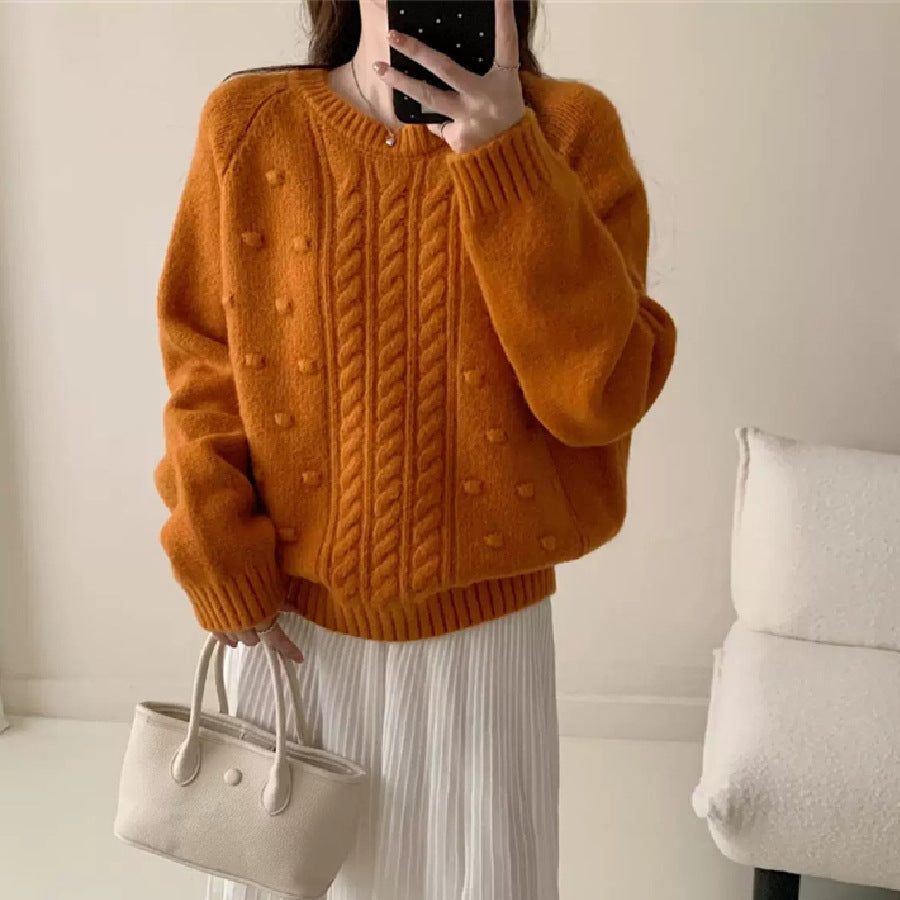 Loose round neck sweater
