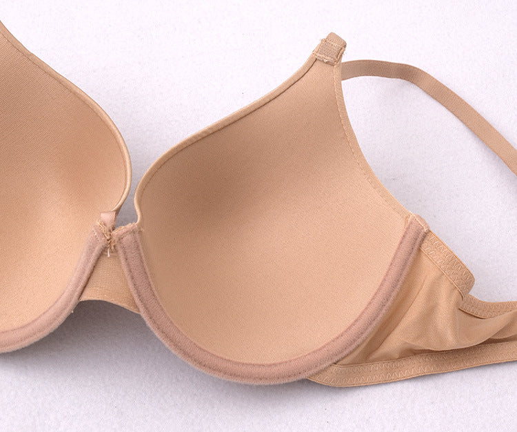Charming Lansheng foreign trade brand large size bra smooth thin Cup European and American underwear wholesale large chest small steel ring bra