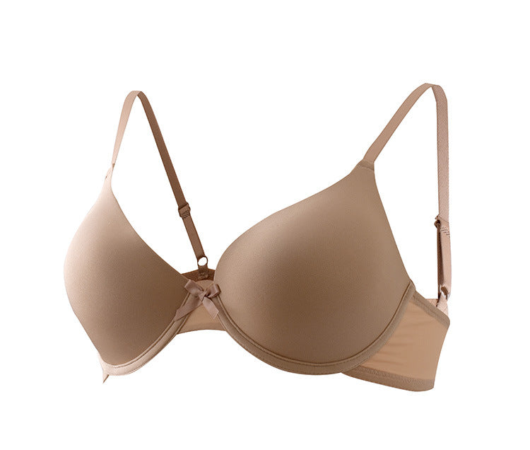 Charming Lansheng foreign trade brand large size bra smooth thin Cup European and American underwear wholesale large chest small steel ring bra