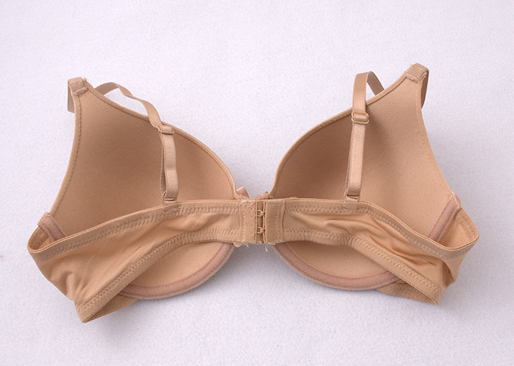 Charming Lansheng foreign trade brand large size bra smooth thin Cup European and American underwear wholesale large chest small steel ring bra