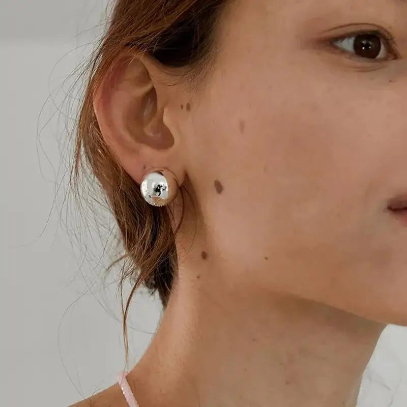 Trending Simple Metal Circular Stud Earring Fashion Party Statement Minimalist Cheap Earrings Female Jewelry For Woman Gifts